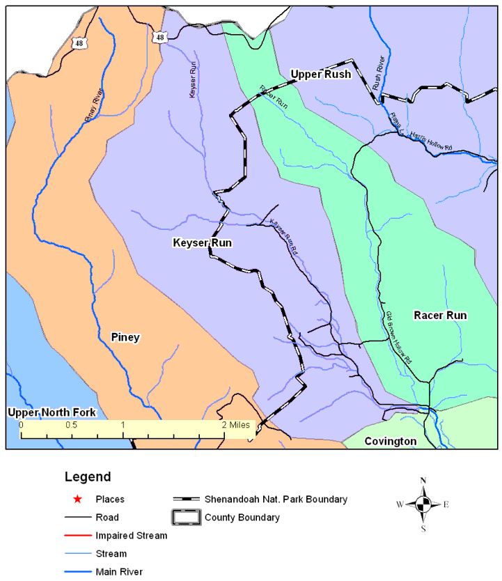Keyser Run, Overview Map